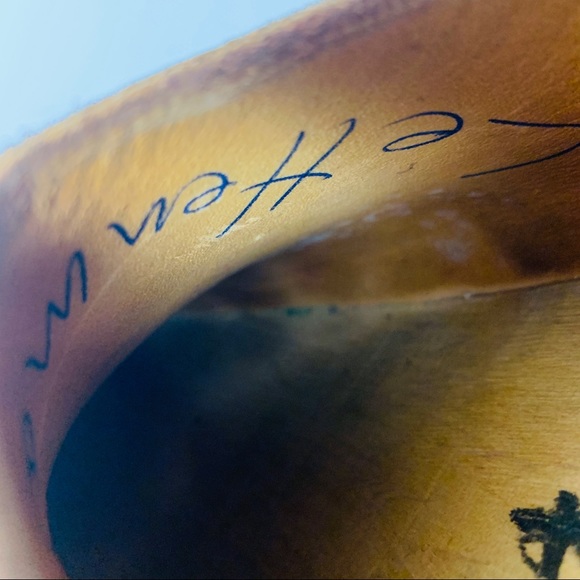 Vintage 1970s Tan Leather Block Heel Mule Clogs - Picture 6 of 8